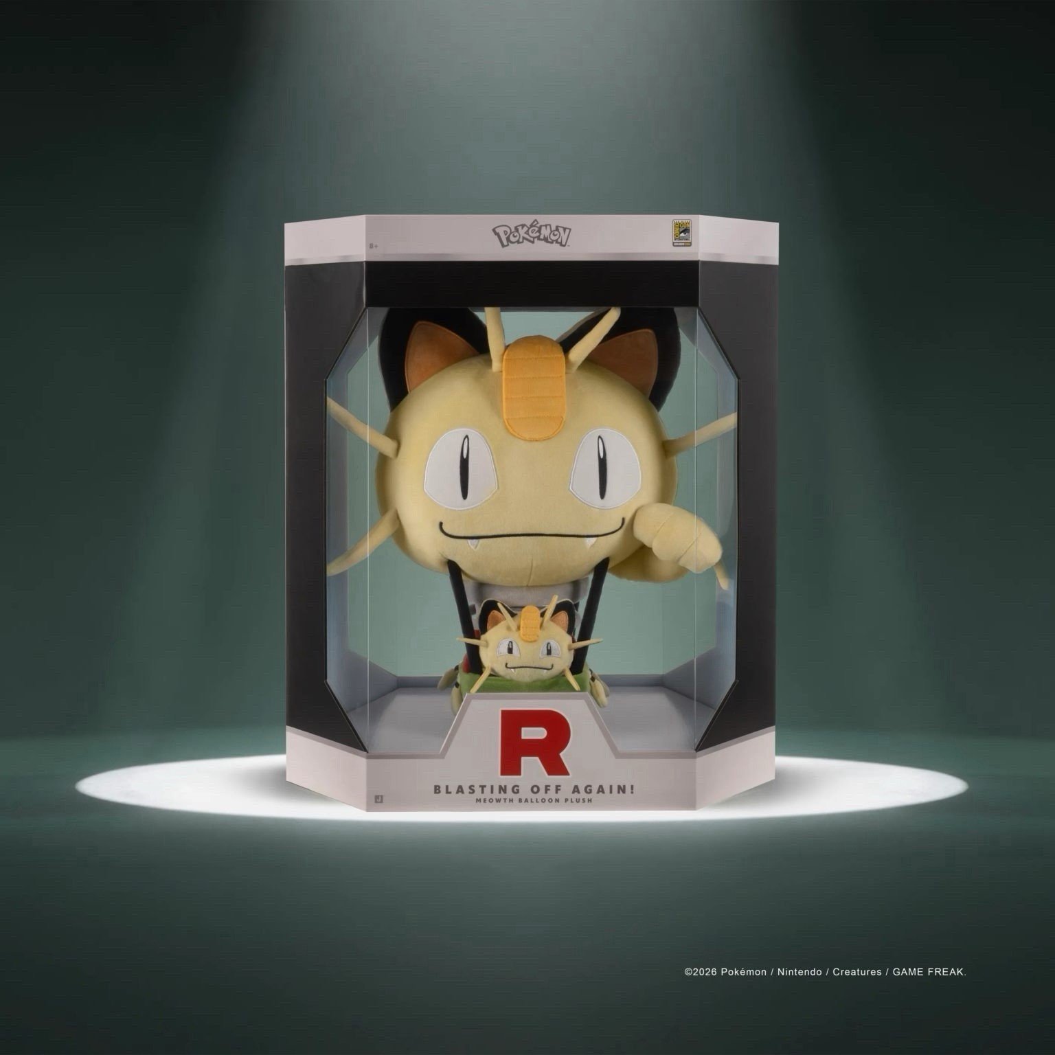 Pokemon SDCC 2026 Jazwares MEOWTH HOT AIR BALLOON Plush Exclusive