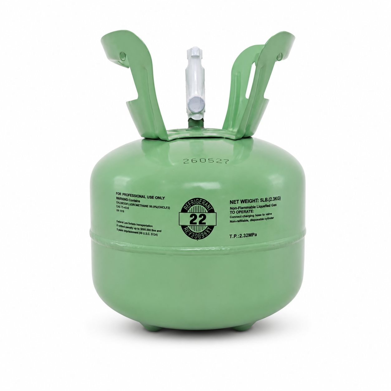 R22 Refrigerant 5Lb Cylinder – Factory Sealed, Ships from US Warehouse